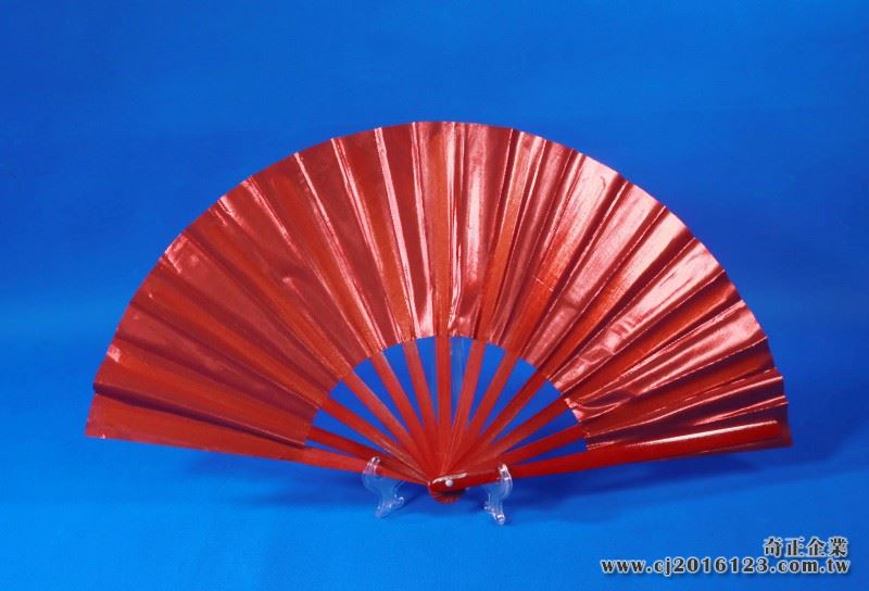 E-20紅蔥扇(紅色-紅骨)(空白)(台灣製)