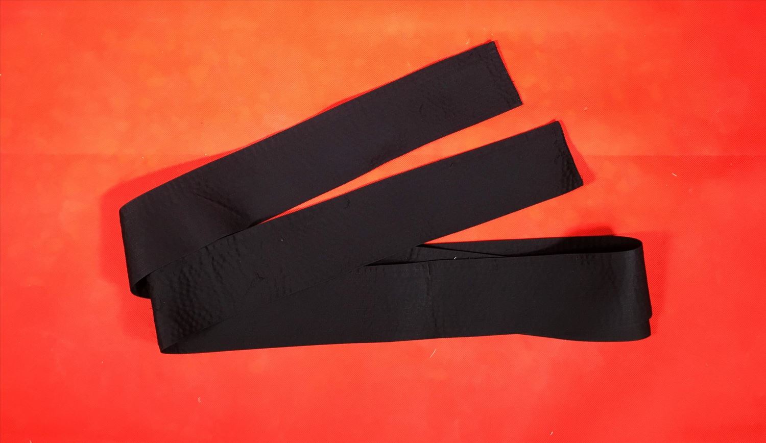X-16腰帶(長350~375公分)多層布(厚棉麻布)黑色(台灣製造)