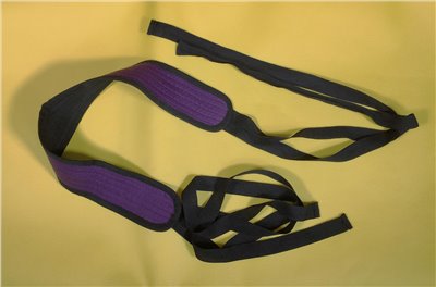 X-18腰帶(長220公分)多層布(棉布)紫色黑邊(台灣製造)